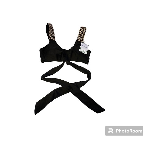 BNWT Eomenie Crisscross High Waisted Wrap Bikini Tie Back - Picture 3 of 5